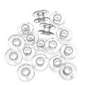 25 Pcs Plastic Sewing Machine Bobbins with Case and Measuring Tape