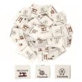 150pcs Handmade Sew-on Woven Cloth Labels for Clothes Dolls Hats Diy