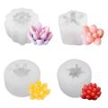 4 Pcs Candle Silicone Molds, for Diy Candle Soap &epoxy Resin Crafts