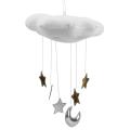 Cloud Hanging Decoration Floating Cloud Pendant with Moon Stars