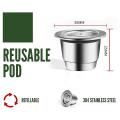 Refillable Reusable for Nespresso Coffee Capsule Cafeteira Filter