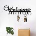 Key Holder for Wall Decorative with 10 Hooks Key Rack for Entryway