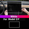 White Navigation Decorative Frame for Tesla Model 3 2021-2022