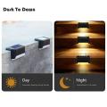 Black Solar Deck Lights 6 Pack, Waterproof Solar Led Step Lights