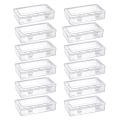 12-pack Clear Plastic Storage Containers, 8 X 5 X 1.75 Inch