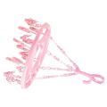 Hanging Dryer 18 Clips Pin Laundry Clothes Hanger Foldable (pink)