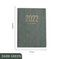 A7 2022 Planner English Version Notebook School Supplies Dark Green