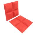 12pcs Unique Shape Acoustic Absorption Panel,12x12x0.12inch,red