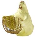 New Iron Eggs Storage Baskets Snack Fruit Basket Creative Hen-yellow