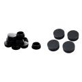 4 Pcs Black Plastic 40mm Dia Round Tubing Tube Insert Caps Covers