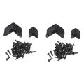 20 Pcs Black L Brackets 90 Degree Angle Stainless Steel Joint Bracket