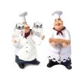 Retro Chef Model Ornaments Resin Crafts Figurines White Top Hat-b