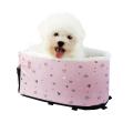 Dog Car Carrier Non-slip Pet Booster Seat Anti-collapse Pink