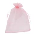 100pcs Large Organza Bags Blush Pink, 17x23 Cm for Christmas Wedding