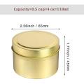 24 Pcs Candle Tins,for Candle Making Candles(silver, Gold, Rose Gold)
