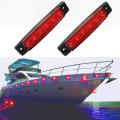 6pcs Led Marine Boat Lights Marine Courtesy Light Strip 12v,red