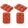 4pcs Semi Sphere Silicone Molds,for Chocolate, Cake, Jelly,baking Diy