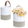 Cotton Rope Hanging Baskets-7.08x7.87inch Basket for Flower Plants