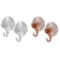 4pcs Clear Removable Heavy Duty Suction Cup Garland Hook