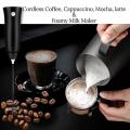 Milk Frother Handheld Milk Frother I Electric Milk Frother (black)