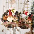 Wreath Rattan Garland Santa Snowman Vine Ring Pendant A