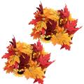 2x 177cm Artificial Maple Leaf Berries Sunflower Pumpkin Garland