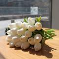 20pcs White 13.8inch Artificial Tulips Flowers