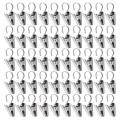 50 Pcs Stainless Steel Curtain Clips with Hook for Curtain Photos