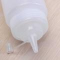 250ml White Transparent Plastic Squeeze Bottle Dispenser with Cap