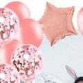 Rose Gold Balloons Kit,confetti Balloons,curtain Star Heart Balloons