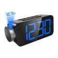 Projection Alarm Clock for Bedrooms Screen Led Clock with Usb Charger