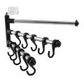 Hanging Rack Rail Organize Kitchen with 10 Utensil Removable S Hooks