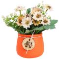 Nordic Cineraria Simulation Flower Potted Decoration , Orange