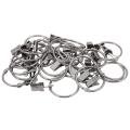 25 Pack Curtain Ring Wiht Clips, Metal Drapery Window Curtain Ring