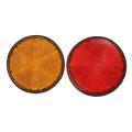2pcs Round Red Reflector Universal for Motorcycle Atv 5.6*0.8cm