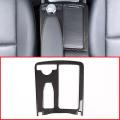 Car Abs Console Cup Holder Frame Trim Black(carbon Fiber Pattern)