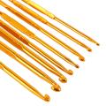 8pcs Golden Double End Crochet Hook Home Weave Needle Sewing Tool