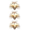 120pcs 17.72 Inch Dried White Pampas Grass&brown Dried Flower