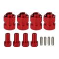 4pcs Metal Hex Wheel Hubs Combiner +4mm for Axial Scx24 1/24 Rc Car,2