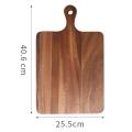 Double-sided Acacia Wood Cutting Board Wooden Handle Pizza Board