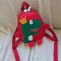 Kindergarten Bag 3d Cartoon Dinosaur Backpack New Boy Girl Bag Red
