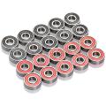 20 Pack 608rs Abec-9 Bearings for Skateboards,inline Skates,8x22x7mm