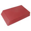 Pu Leather Placemats Set Of 6 Washable Table Mats for Home Red