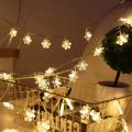 6m 40led Snowflake String Christmas Garland Fairy Led Ball Light
