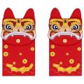 Chinese Red Envelopes Gift Wrap Bag Embroidery Tiger Money Pockets