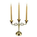 3-candle Metal Candelabra Tall Candle Holder Candle Stand (gold)