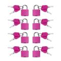 8 Pack Locks Small Padlock with Key Luggage Gym for Outdoor School C