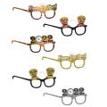 6pcs Happy New Year Star Hat Glitter Glasses Photo Props Eyeglasses