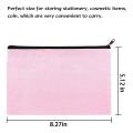 16 Pack Pink Canvas Makeup Bag,bulk Cosmetic Bags with Multi-color