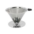 316 Stainless Steel Coffee Filter Removable Dripper with Stand B